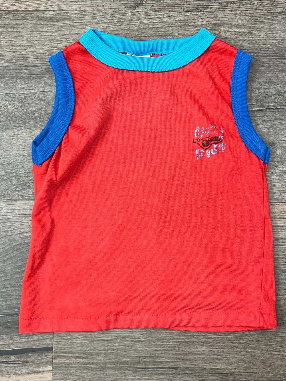 Vintage Hey Kids Red Tank Top Size 12-18 Months